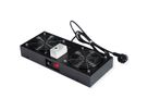 ROLINE Fan unit 2 fans, thermostat, for 19-inch wall housing black