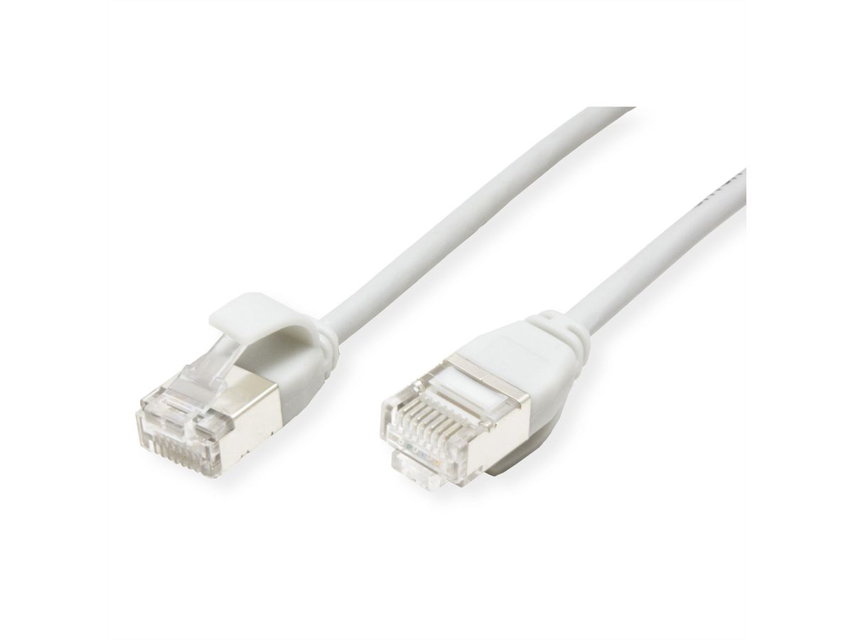 ROLINE U/FTP DataCenter Patch Cord Cat.6A (Class EA), LSOH, slim, white, 0.5 m