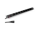 ROLINE 19" PDU for Cabinets 8x 2300W, IEC320 C14 M, Aluminium, 2 m
