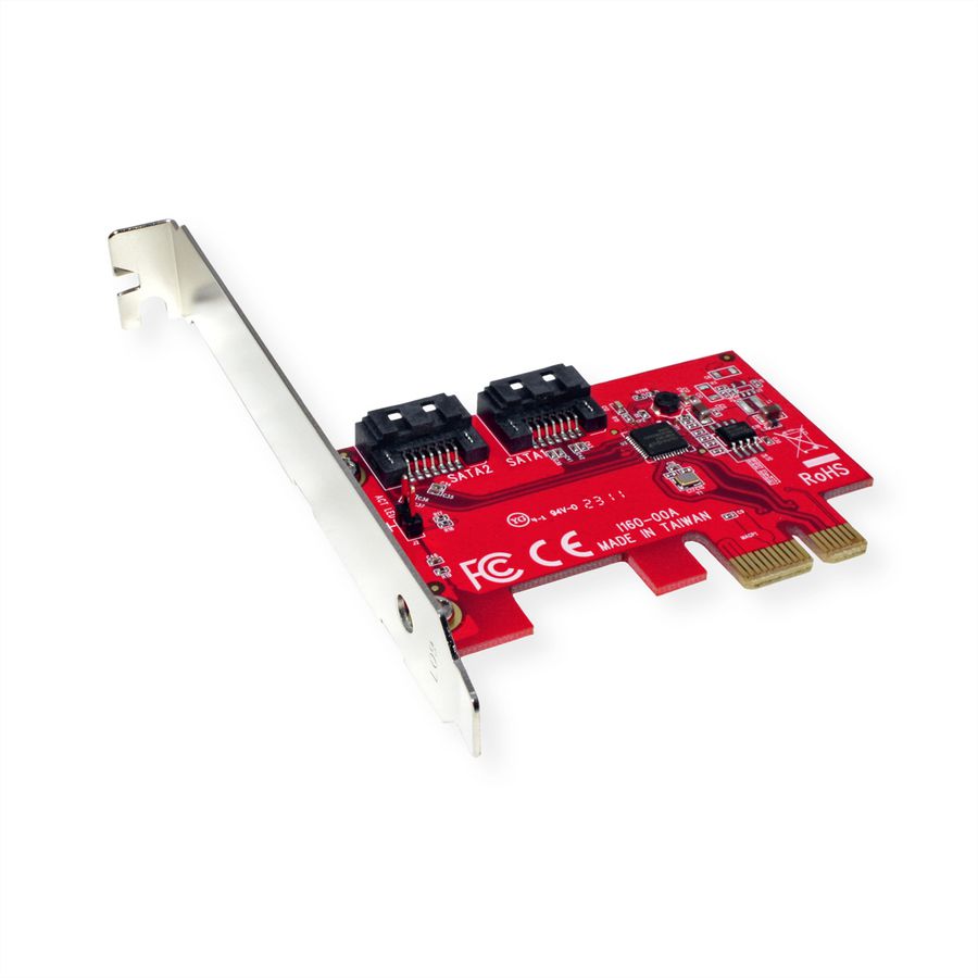 ROLINE PCIe x1 SATA III 6Gbps AHCI 2Port Low Profile Host Adapter