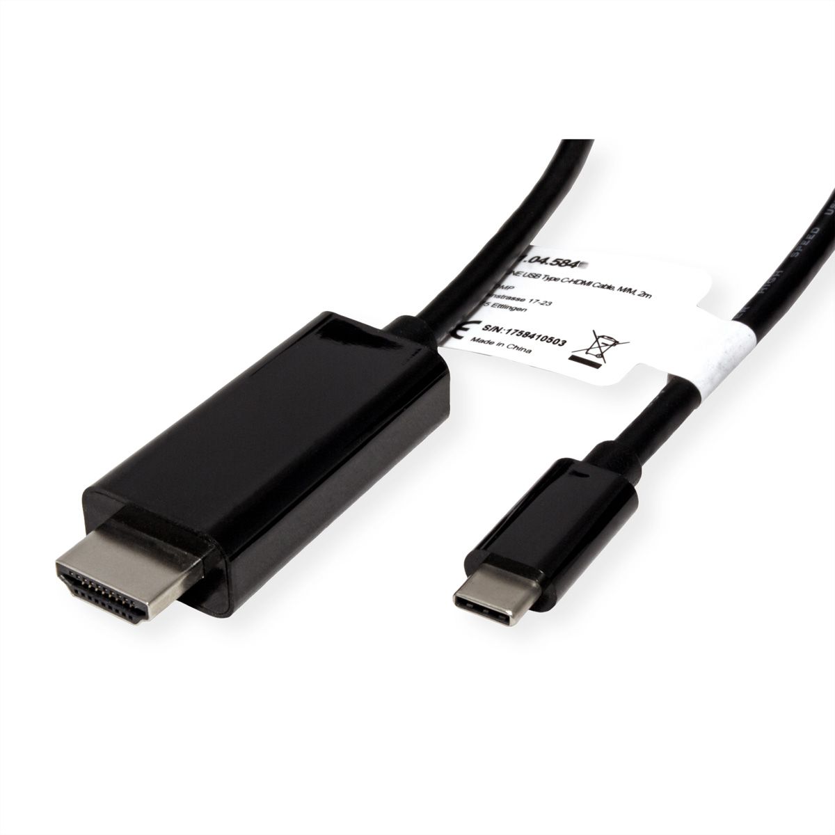 ROLINE Type C - HDMI Cable, M/M, 2 m