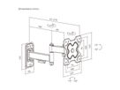 VALUE TV Monitor Arm, Wall Mount, < 81cm, < 20kg, 3 joints