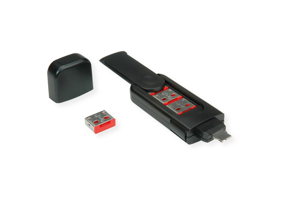 ROLINE USB Type A Port Blocker, 4x lock and 1x key