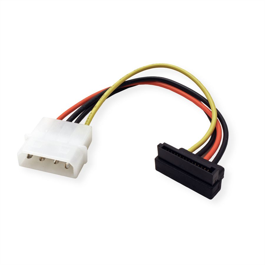 ROLINE Power Adapter Cable, 4-pin HDD to SATA (90°), 0.1 m