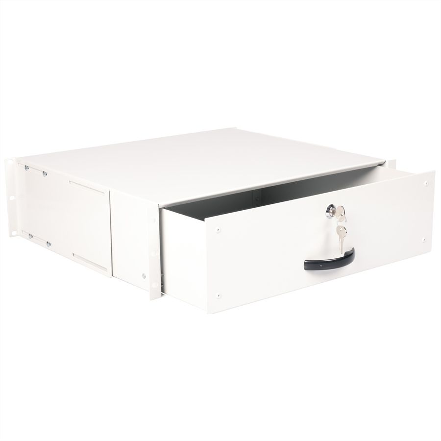 ROLINE 19-inch keyboard drawer 3 U, 400 T lockable grey