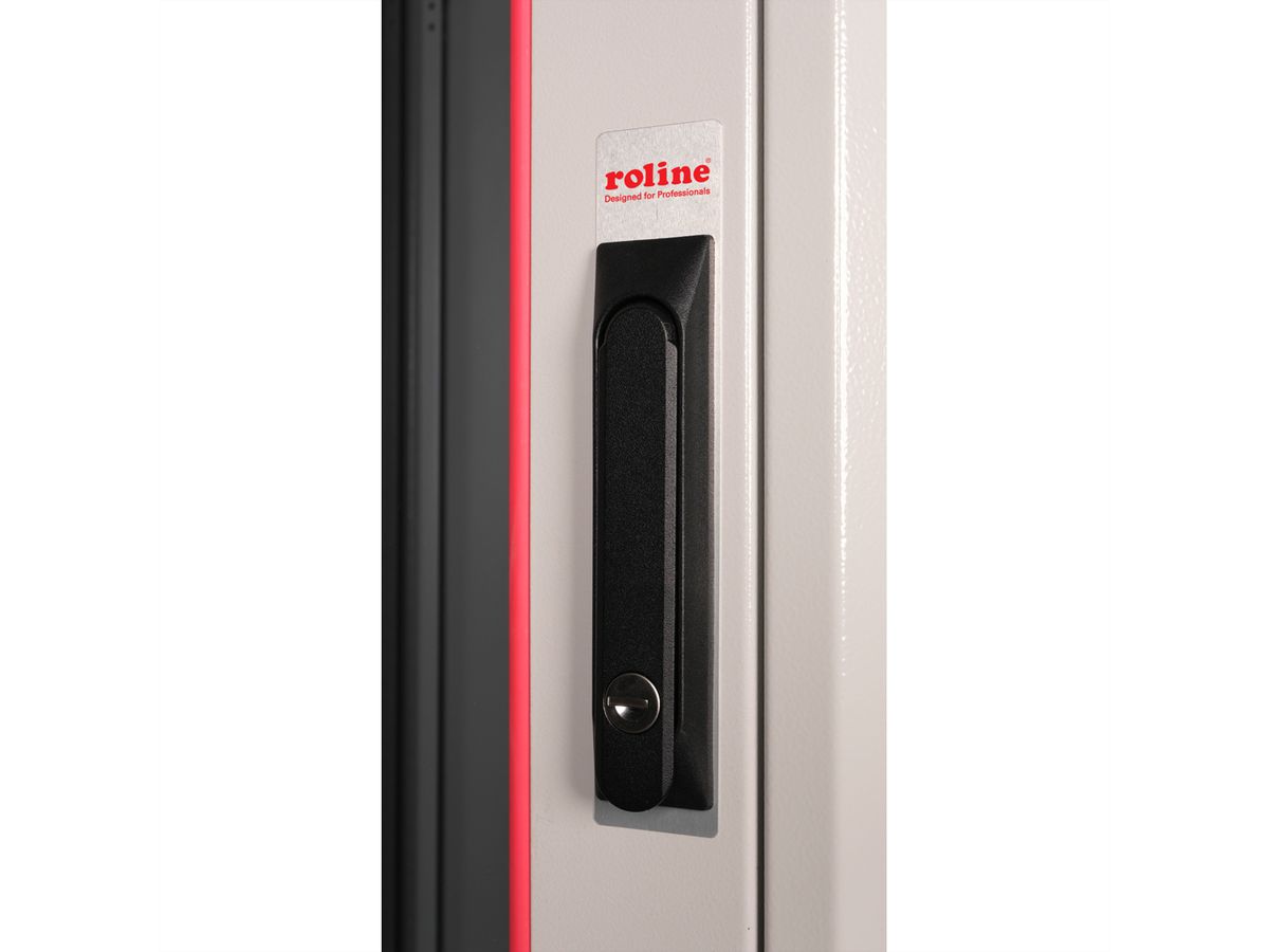 ROLINE 19-inch Network Cabinet Pro 22 U, 600x600 WxD glass door grey