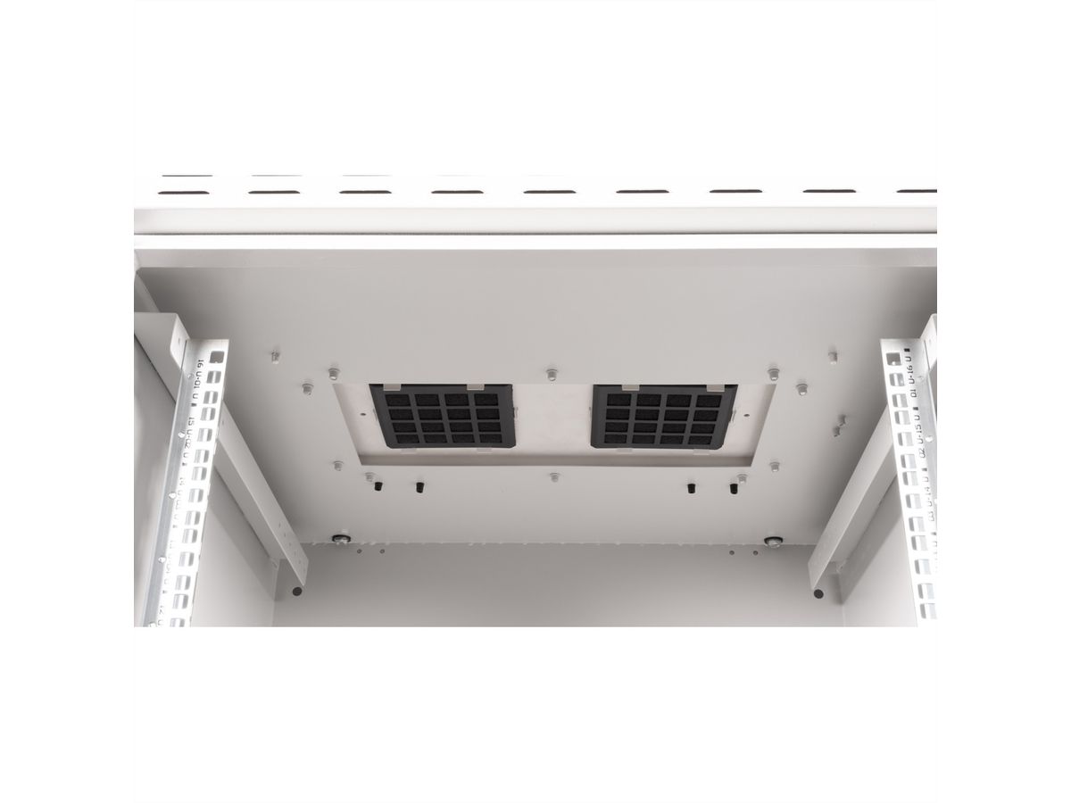 ROLINE 19-inch wall-mounted housing Pro 16 U, 600x600 WxD IP55 outdoor grey