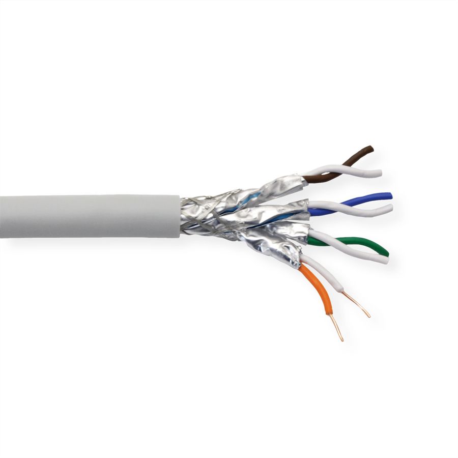 VALUE S/FTP Cable Cat.8 (Class I), Solid Wire, LSOH, grey, 100 m