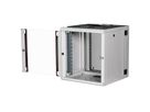 ROLINE 19-inch wall-mounted housing Pro 12 U, 600x600 WxD two-part swivelling grey