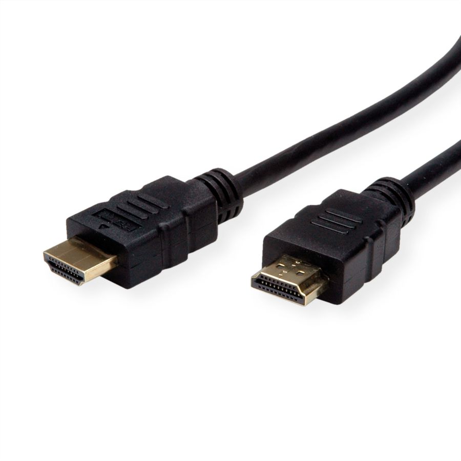 ROLINE HDMI High Speed Cable + Ethernet, TPE, black, 2 m