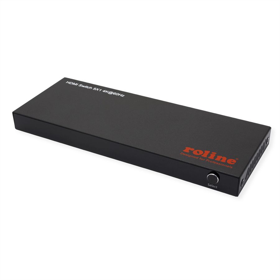 ROLINE HDMI Switch, 5x1, 4K60Hz, with Remote Control
