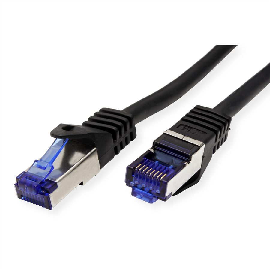 VALUE Outdoor S/FTP Patch Cord Cat.6A/Class EA, Solid, TPE, LSOH, black, 50 m