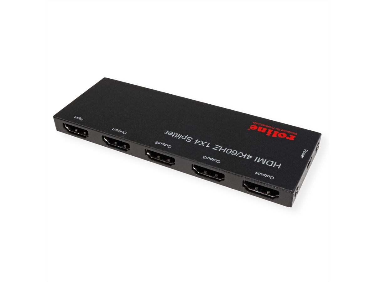 ROLINE HDMI video splitter, ultra slim, 4x