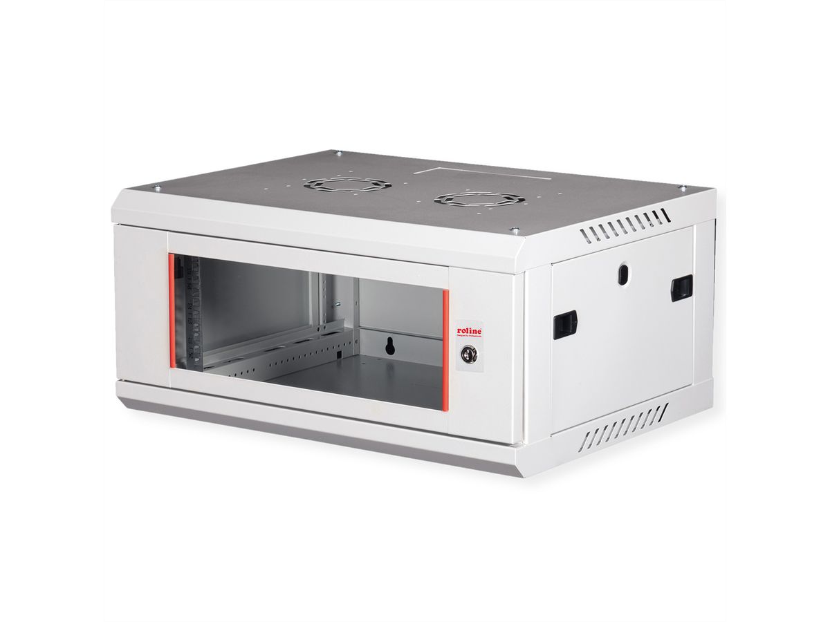 ROLINE 19" Wall Cabinet Basic Plus 4U, 600x450 BxT grey