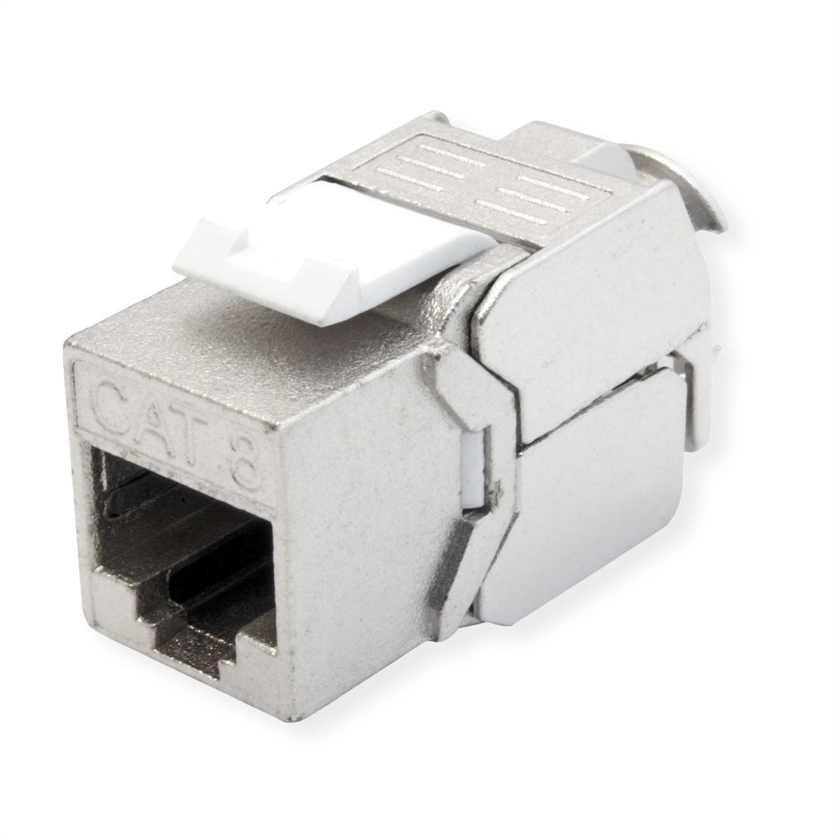 VALUE Keystone Jack, Cat.8 (Class I), RJ-45, STP, Tool-Free, silver