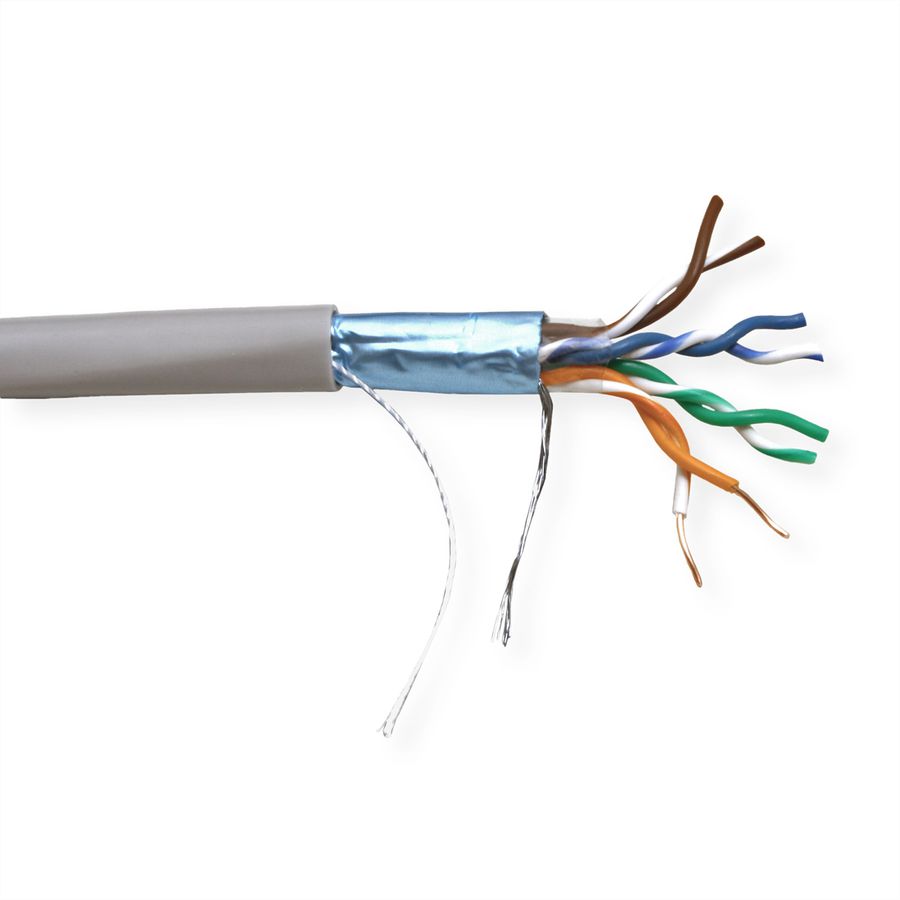 VALUE FTP Cable Cat.5e (Class D), Solid Wire, grey, 300 m