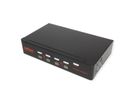 ROLINE KVM Switch, 1 User - 4 PCs, DisplayPort, with USB Hub