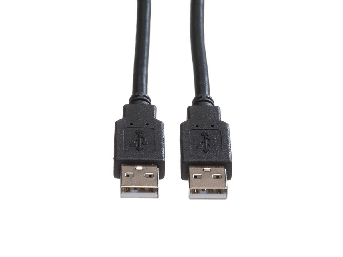 ROLINE USB 2.0 Cable, A - A, M/M, black, 1.8 m