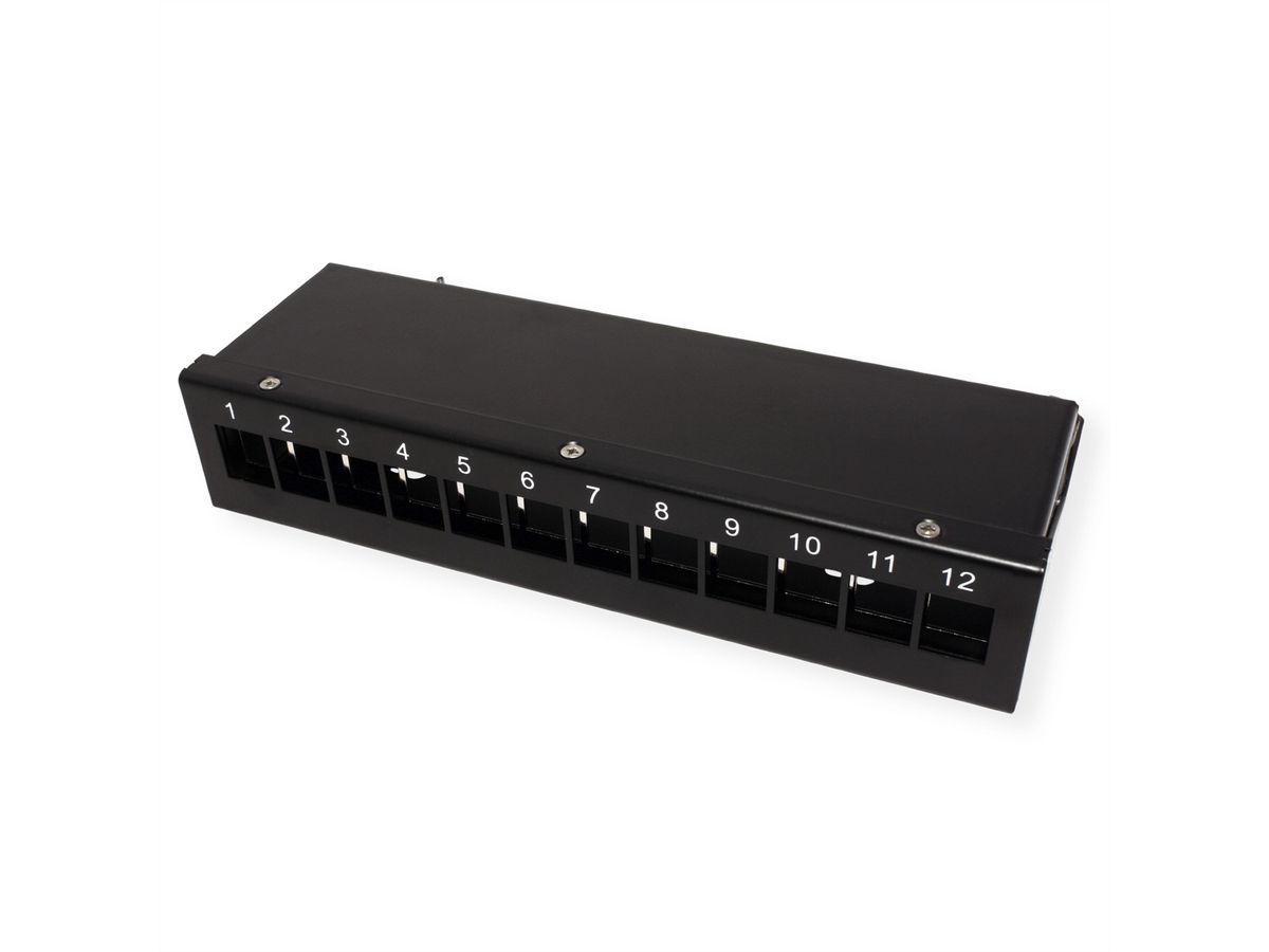 VALUE Keystone Module frame, 12 Ports, black