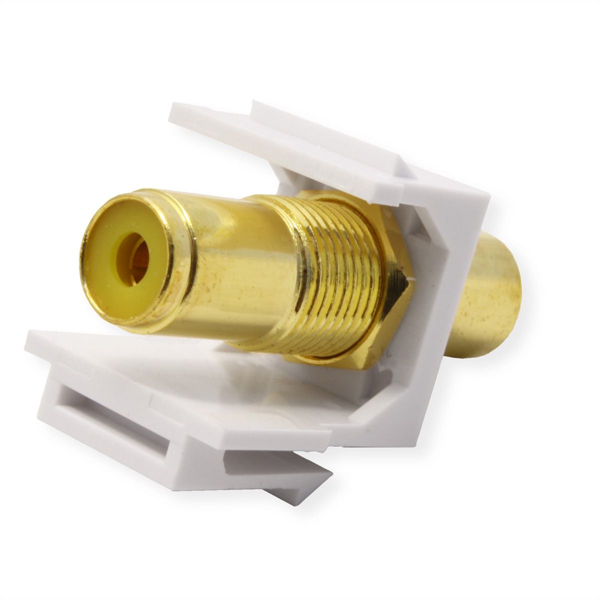 VALUE RCA Keystone Coupler, Plastic, yellow