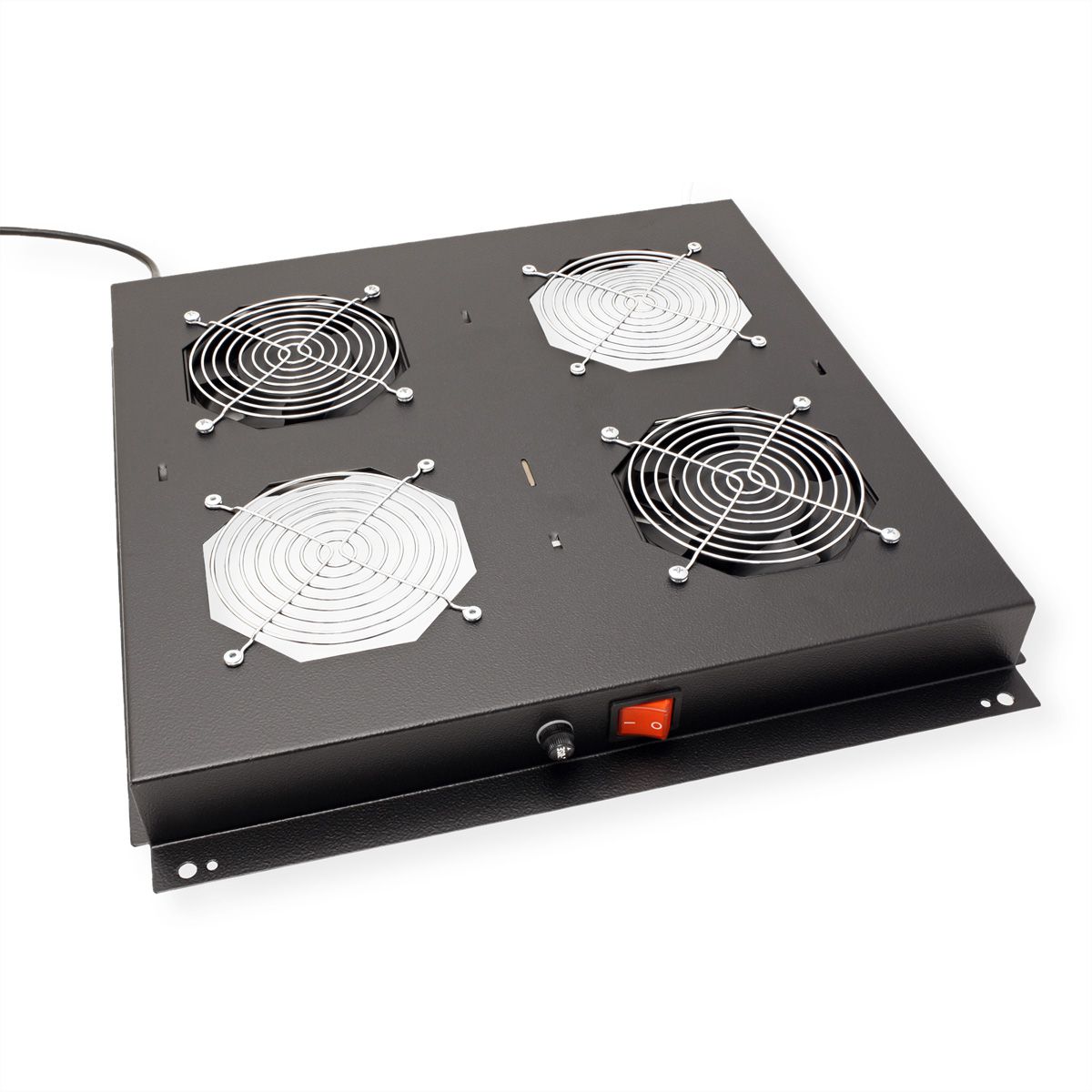 ROLINE 19-inch roof fan unit 2 fans, thermostat, black, black