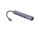 VALUE USB Type C docking station, 4K HDMI, 3x USB 3.2 Gen 1, Gigabit Ethernet, grey