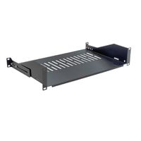 VALUE 19"-Fixed Shelf, 485 x 300mm, 2U, max. 25kg, black