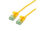 ROLINE RM UTP Data Center Patch Cord Cat.6A (Class EA), Slim, yellow, 0.5 m