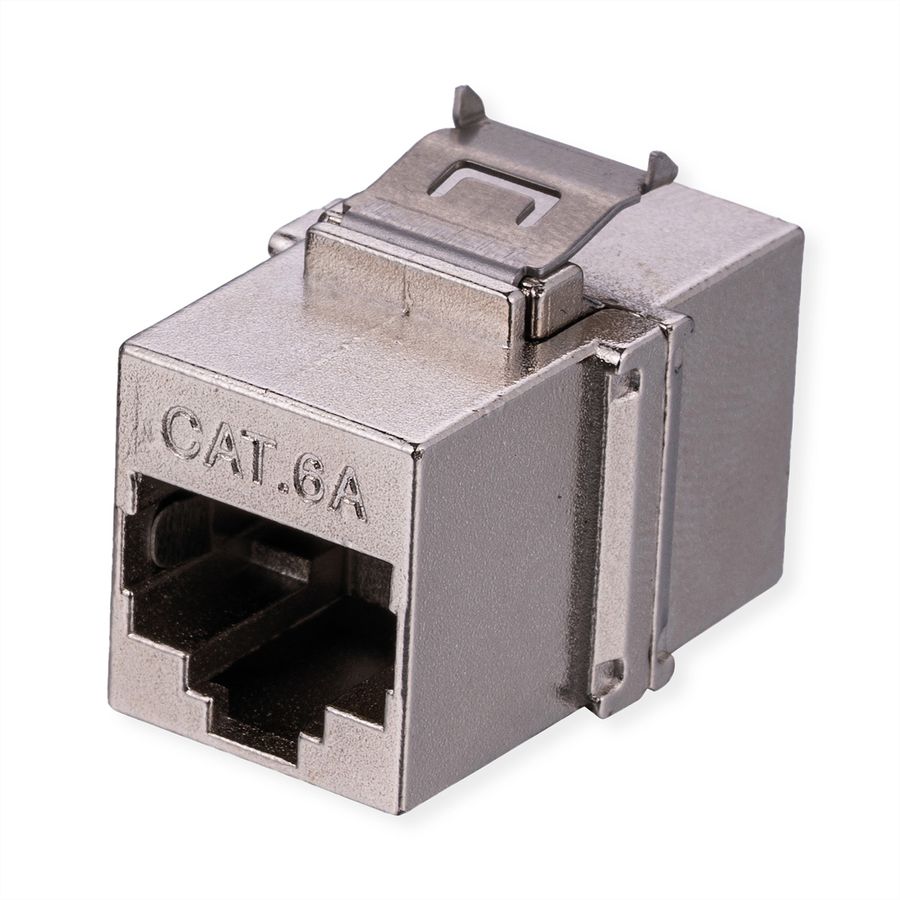 VALUE Cat.6A (Class EA) Keystone Modular Coupler, RJ-45, shielded, short, silver