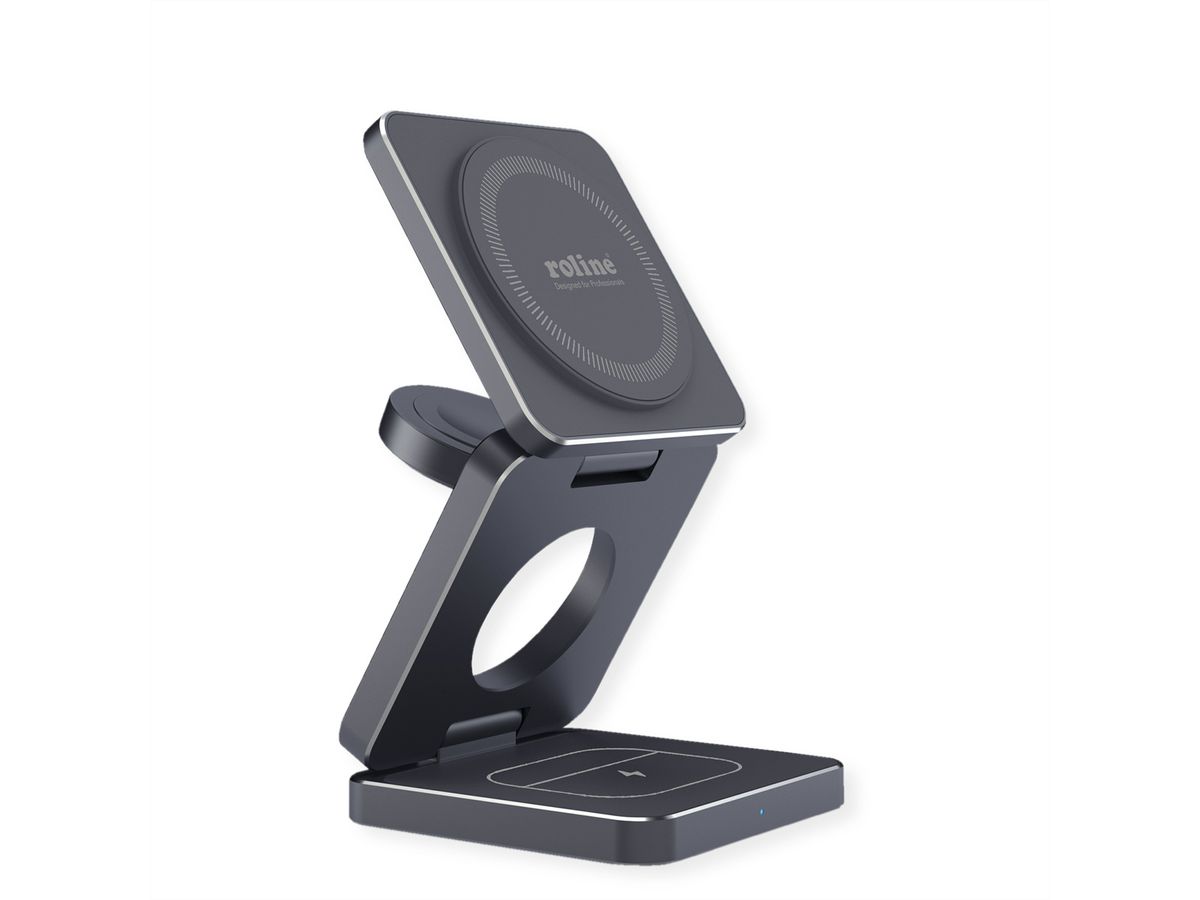 ROLINE 3-in-1 Wireless Foldable Charging Stand, for Samsung Devices