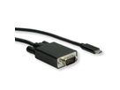 ROLINE USB Type C - VGA Cable, M/M, 2 m