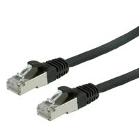 VALUE S/FTP Patch Cord Cat.6 (Class E), halogen-free, black, 0.5 m