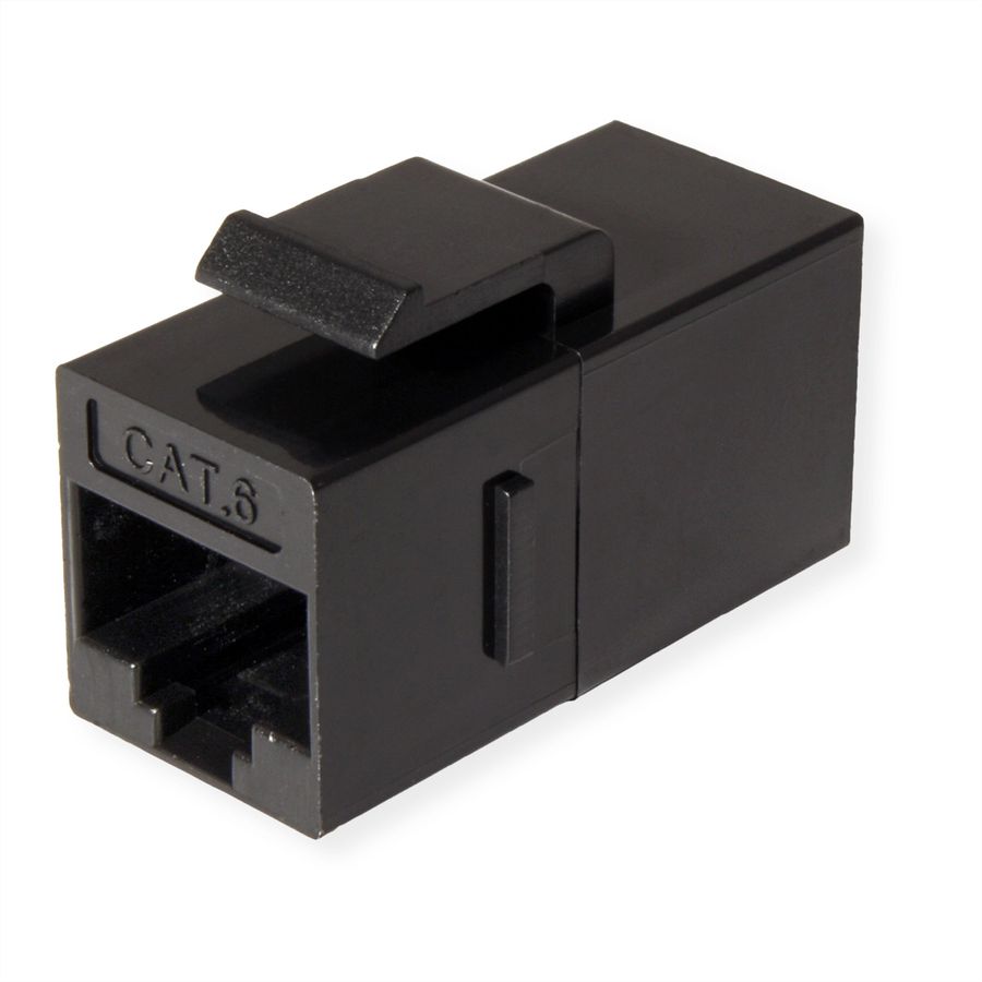 VALUE RJ-45 Keystone Modular Coupler, Cat.6 (Class E), UTP, black