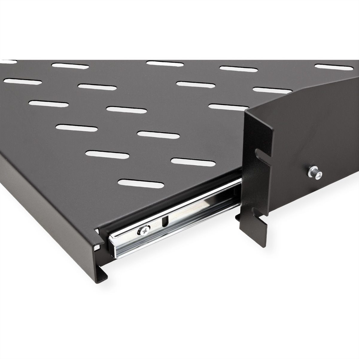 VALUE 19" 2U Extendable Sliding Shelf for Cabinets, 404 x 350 mm, max. load 30 kg
