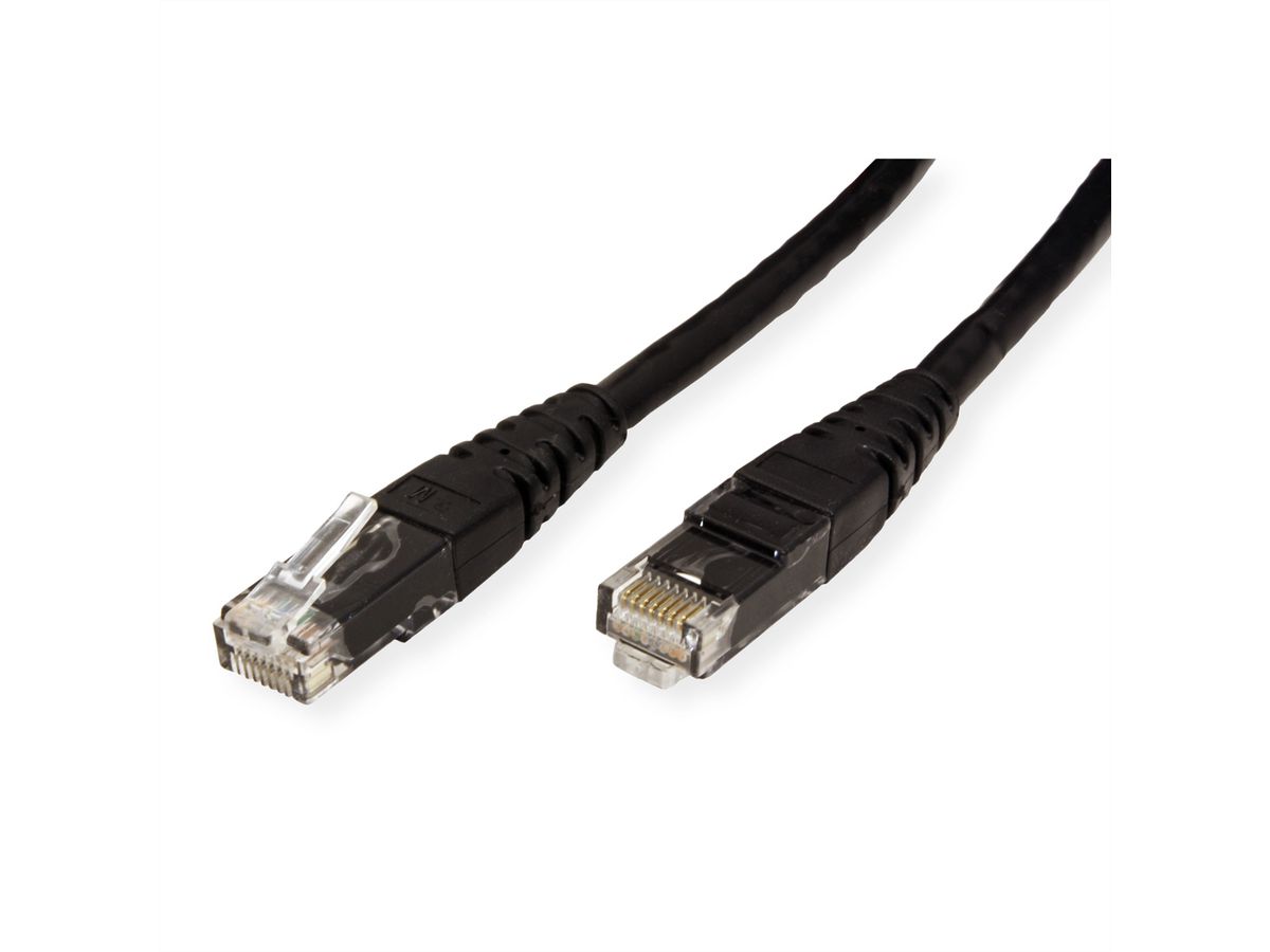 ROLINE UTP Patch Cord, Cat.6 (Class E), black, 0.3 m