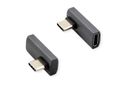 ROLINE Adapter, USB4 Gen 3x2, Aluminum, 90° rotated, Type C, M/F, silver