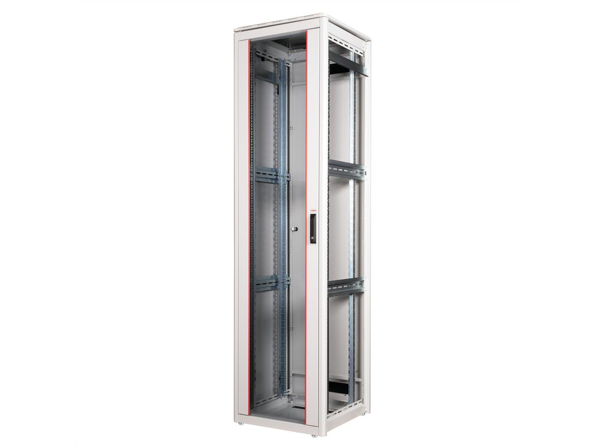 ROLINE 19-inch Network Cabinet Pro 47 U, 600x600 WxD glass door grey