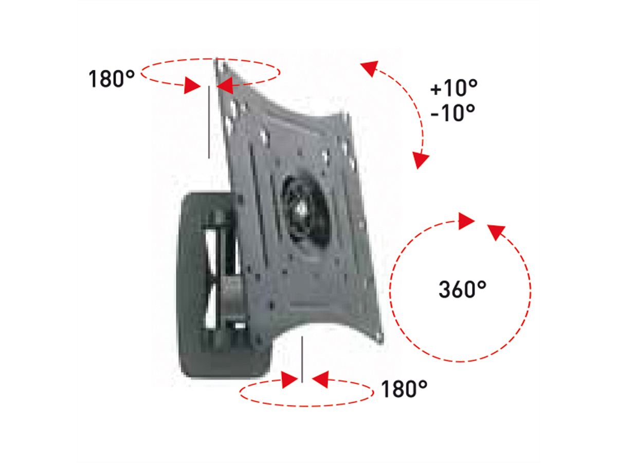 ROLINE LCD Monitor Arm, Wall Mount, 3 Joints