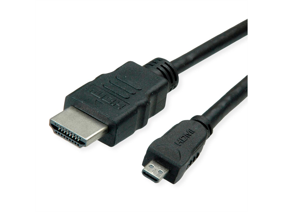 ROLINE GREEN HDMI High Speed Cable + Ethernet, A - D, M/M, 2 m