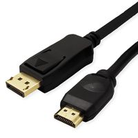 VALUE DisplayPort Cable, DP - UHDTV, M/M, black, 1 m