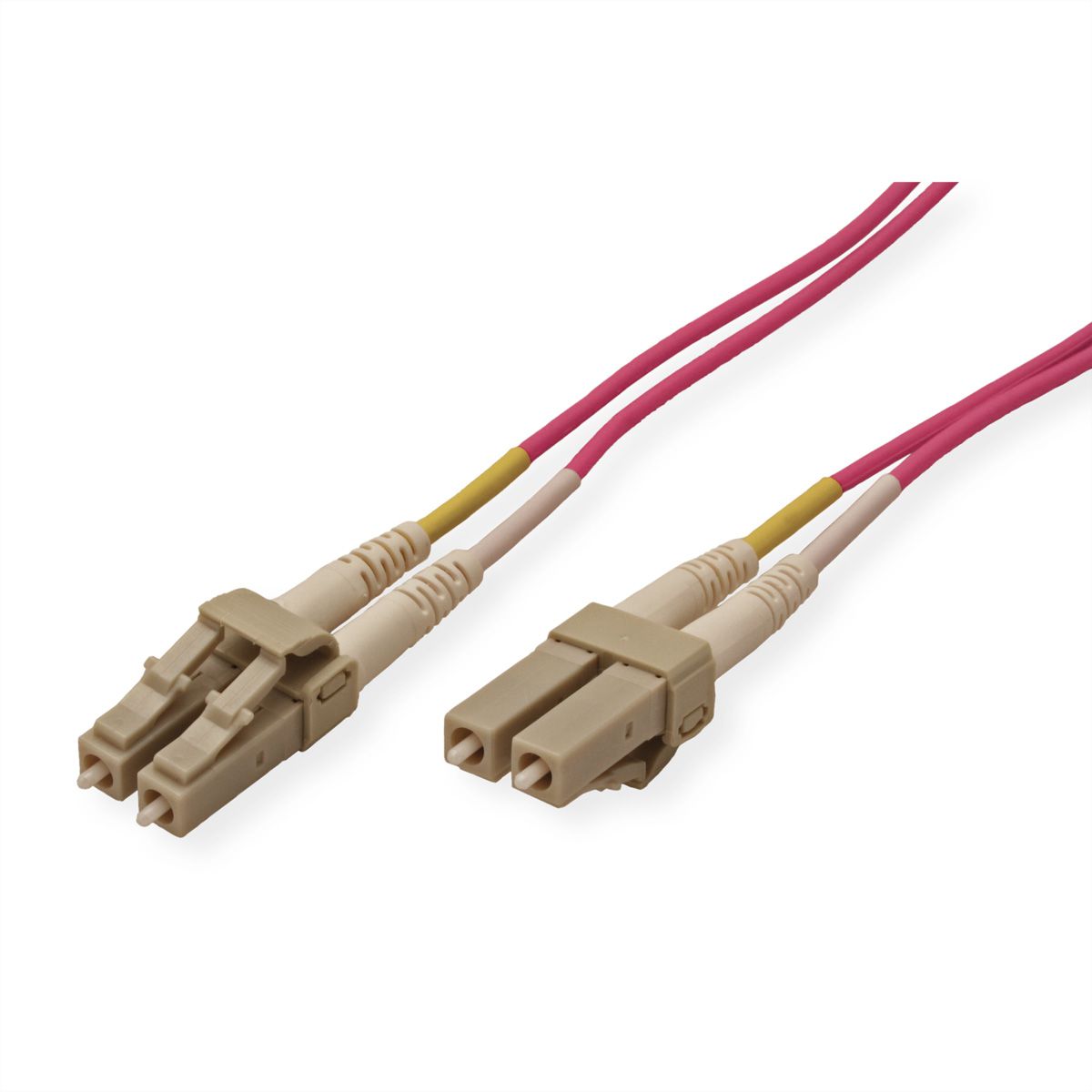 ROLINE Fibre Optic Jumper Cable, 50/125 µm, LC/LC, OM4, violet, 1 m
