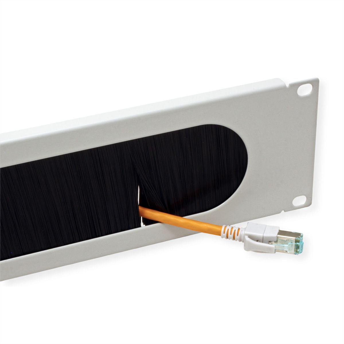 VALUE 19" Cable Entry 2U with Brush Seal, grey
