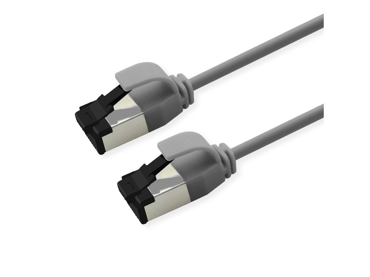 ROLINE U/FTP Patch Cord Cat. 8.1 (Class I), LSOH, SLIM, grey, 2 m