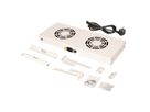 ROLINE 19" Fan unit with 2 fans, ON/OFF grey