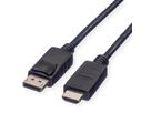 ROLINE GREEN DisplayPort Cable, DP - HDTV, M/M, black, 1 m