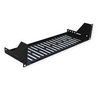VALUE 19"-Fixed Shelf, 440 x 150mm, max. 15kg, 2U, U-Shape, black