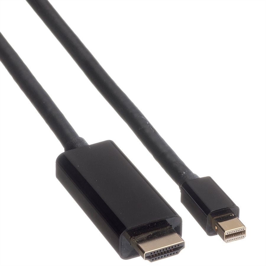 ROLINE Mini DisplayPort Cable, Mini DP-UHDTV, M/M, black, 3 m