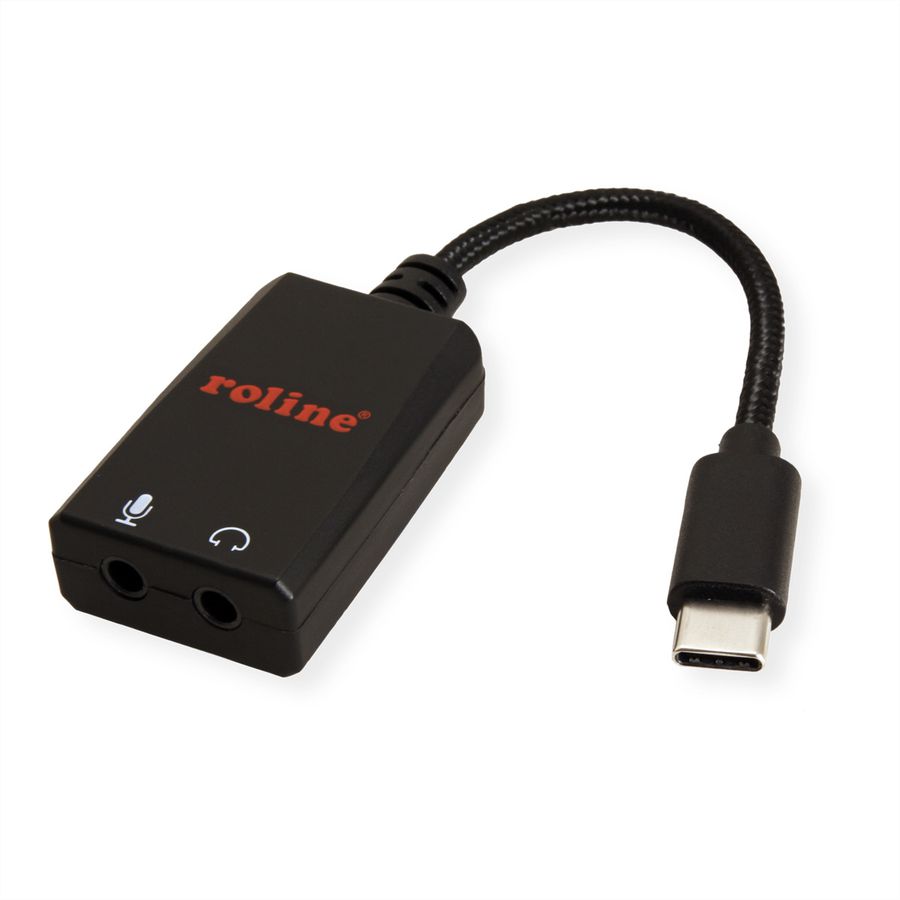 ROLINE Type C - 2x 3.5mm Audio Adapter, M/F, 0.13 m