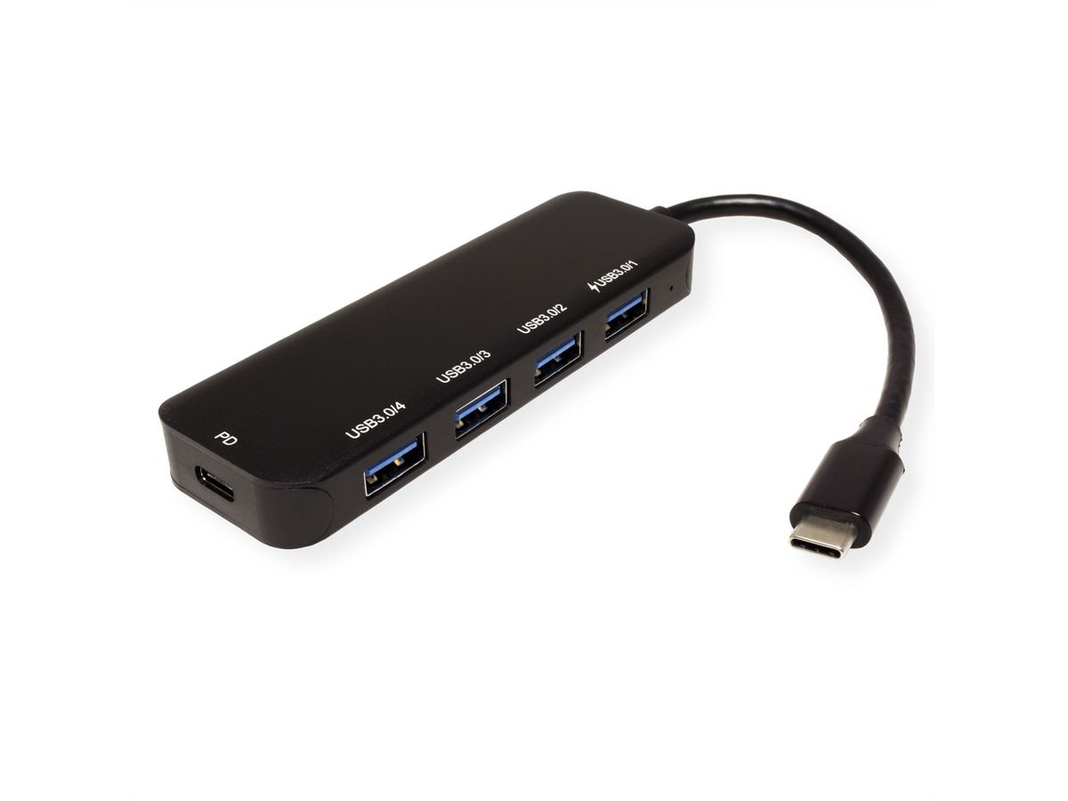 VALUE USB 3.2 Gen 1 Hub 4 Ports Type C connection cable with PD
