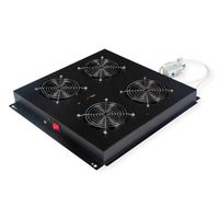 ROLINE 19-inch roof fan unit 4 fans, thermostat, black